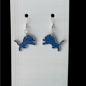 Detroit Lions Blue Earrings
